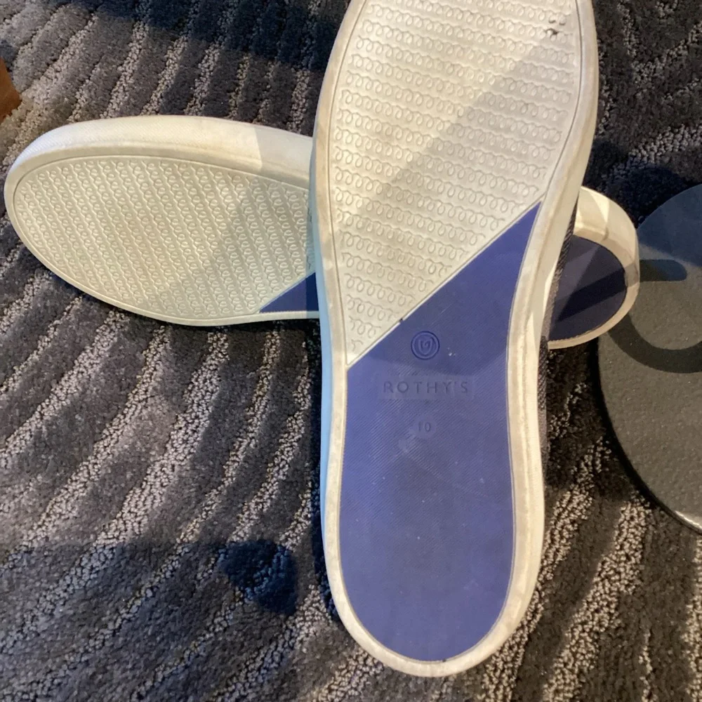 Rothy's Black and Gray Camouflage Original Slip On Sneaker Loafers - Like New! - Picture 10 of 10